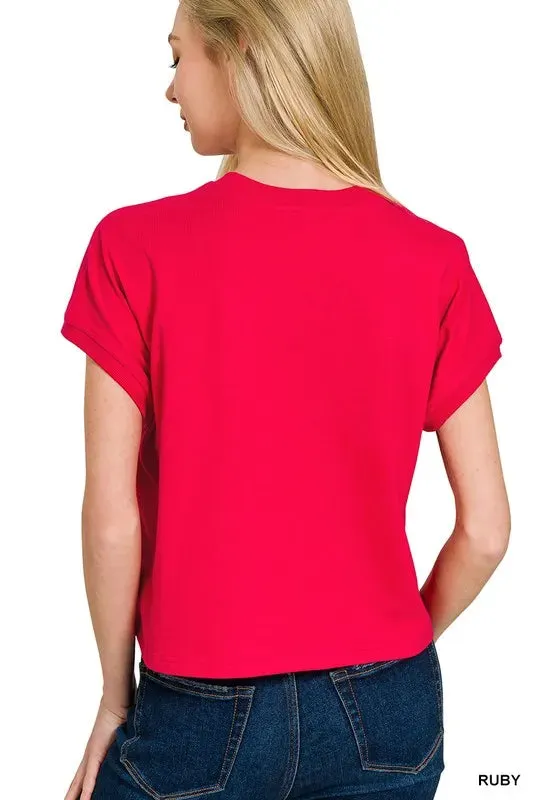 Zenana Premium Cotton Relaxed Crop Tee